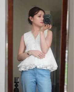 laubeblanc Cotton Tiered Volume Blouse - メルカリ