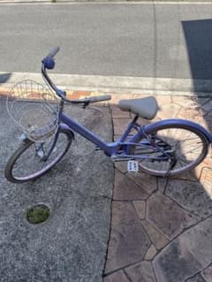 【引取希望:大阪】メゾピアノ　22インチ　子供用自転車　ラベンダー　ヘルメット付 引取希望:大阪】メゾピアノ 22インチ 子供用自転車 ラベンダー