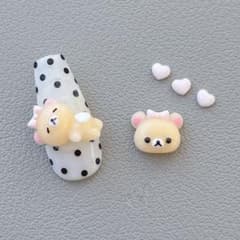 コリラックマ　ネイルパーツ　3D 立体　寝そべり　お昼寝のサムネイル