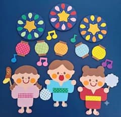 【再販】壁面飾り★夏まつり 花火のサムネイル