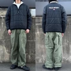 希少 90s POLO SPORT リバーシブル ハーフジップ 中綿 ジャケット
