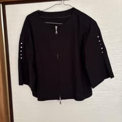 美品☆PRIDE プライド（株）キング製☆春夏ジップアップノーカラー 