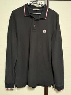 に*る様 MONCLER 長袖ポロシャツ ブラック メンズのサムネイル