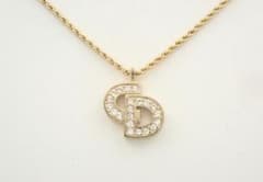 Christian Dior CDロゴ ラインストーン ネックレスのサムネイル