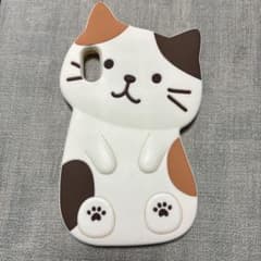 【美品】ふくふくにゃんこ ミケランジェロ　シリコン製 iPhoneケース