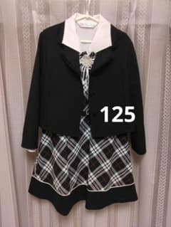 中古美品　女児　セレモニースーツ　125　スリーピース