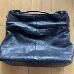 黒レザーエンボス加工トートバッグのサムネイル