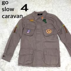 go slow caravan 刺繍　ミリタリージャケット シャツジャケット　4