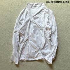 【美品】HAI SPORTING GEAR 絞りデザインカットソー　白　長袖　M 美品】HAI SPORTING GEAR 絞りデザインカットソー 白 長袖 M - メルカリ