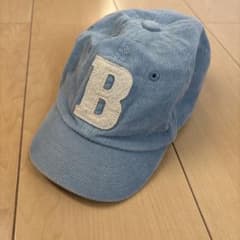BEAMS mini キッズ キャップ コーデュロイ Bワッペン　52-55cm