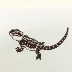 フトアゴヒゲトカゲの消しゴムはんこのサムネイル