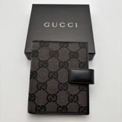 極美品 グッチ GUCCI GGキャンバス 手帳カバー ケース ペン・外箱付