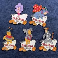 くまのプーさん ハロウィーン５個 ディズニーオークション LE100 ピンバッジ くまのプーさん ハロウィーン5個 ディズニーオークション LE100