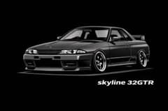 日産　スカイライン　GTR R32型　BNR32アクリルキーホルダー完全オーダーのサムネイル