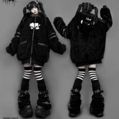 ♡ DimMoire グル〜ミ〜ボアパーカー Black - メルカリ