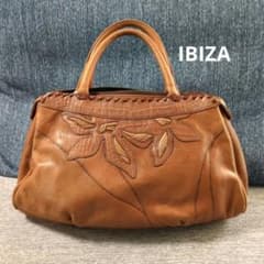 IBIZA/イビザ◇本革 ベージュ系 花モチーフ ハンドバッグ - メルカリ