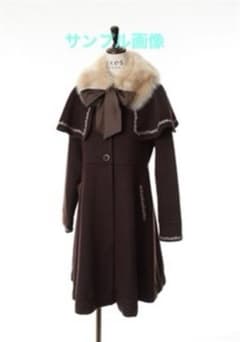 新品 未使用 タグ付 axes femme ファー付き ウール混ケープ付きコート 