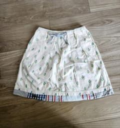 花柄クリーム色スカート　女の子　110 春夏　薄手スカートのサムネイル
