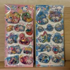 正規品新品未使用シャカシャカシール　ぷくぷくあわわちゃんなど　2枚セットのサムネイル