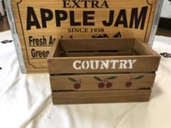 Country-style wooden storage boxes, antique style, set of 2.