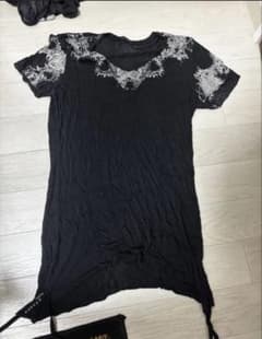 ケムリ KMRii 黒 レース Vネック Tシャツ ケムリ KMRii 黒 レース Vネック Tシャツ - メルカリ