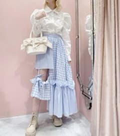 ギンガムチェックロングスカートのサムネイル