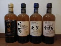 ニッカウヰスキー 竹鶴(新旧) 余市 宮城峡 4本セット - メルカリ