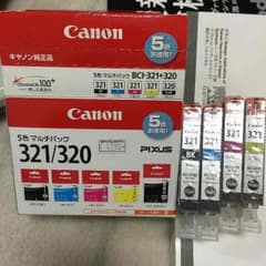 キャノンインクジェットプリンタインク４色分のサムネイル