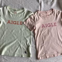 まとめ売り/中古⭐︎AIGLE/半袖Tシャツ/ピンク130とライトグリーン130のサムネイル