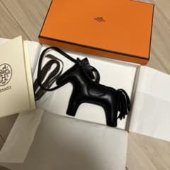 最終値下げ正規店購入本物HERMES ロデオチャーム MMソーブラック 