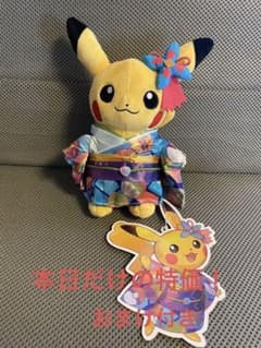 カナザワのピカチュウ 加賀着物ポケモンセンタータグ付+おまけ黒炎1パックのサムネイル