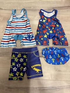 男の子 ベビー水着 ４点セット まとめ売りのサムネイル
