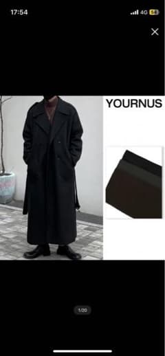 【YOURNUS】Cheek Collar Long Double Coatのサムネイル