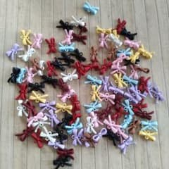 No.845 合金製　りぼんコネクターチャーム【100個】