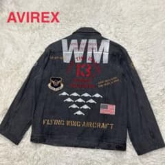 AVIREX B-2 IMPACT DENIM JACKET Gジャン　刺繍 AVIREX B-2 IMPACT DENIM JACKET Gジャン 刺繍 - メルカリ