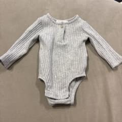 ZARA ベビー ロンパース リブ グレー 3-6M