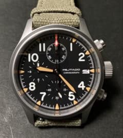 Militado クォーツ クロノグラフ時計 316L ステンレス3 ダイヤル 