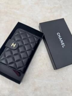 CHANEL シャネル マトラッセ ラムスキン 二つ折りミニ財布 ゴールド