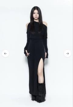Thumbnail of THEREDTHREAD S asymmetry tuck dress