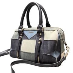 美品 DIESEL デニム パッチワーク ハンド ショルダーバッグ 2way 