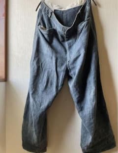 AU MOLINEL 40s-50s インディゴリネンマキニョンパンツ　ワイドのサムネイル