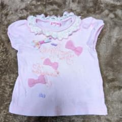 【訳あり】メゾピアノ 半袖リボンTシャツ 90のサムネイル
