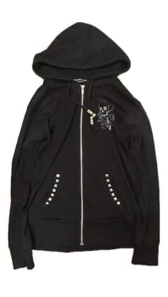 Y2k 00s お兄系 GLAD NEWS skull studs hoodie - メルカリ