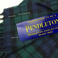 【新品タグ付】PENDLETON⭐️ウールマフラー ブラックウォッチ タータン ペンドルトン マフラー ウール ブラックウォッチ タータンチェック 黒