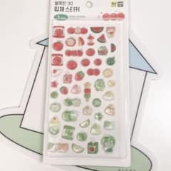 韓国 トマト ぷっくりシール ぷくぷく シール 立体 シール帳のサムネイル