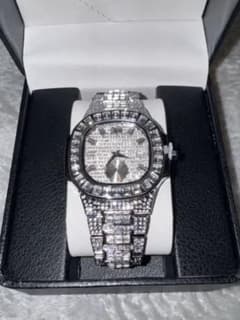 GRA鑑定書・箱付】 iced out watch Moissanite - メルカリ