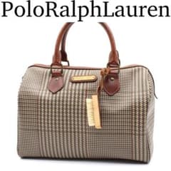 PoloRalphLauren ミニボストンバッグ ハンドバッグ千鳥格子 PVC - メルカリ