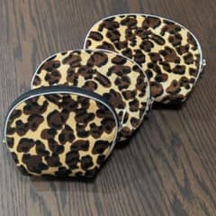 ヒョウ柄 マトリョーシカポーチ3個セットのサムネイル