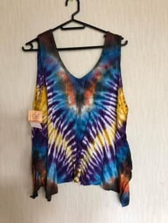 女性用レディースタンクトップ カラフルな柄 フリーサイズ 夏用のサムネイル