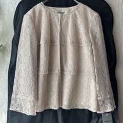 新品未使用　東京ソワール　アプロベリー　15号　　ラメブラウスジャケット